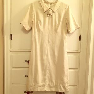1960s Vintage Cream Shift Dress